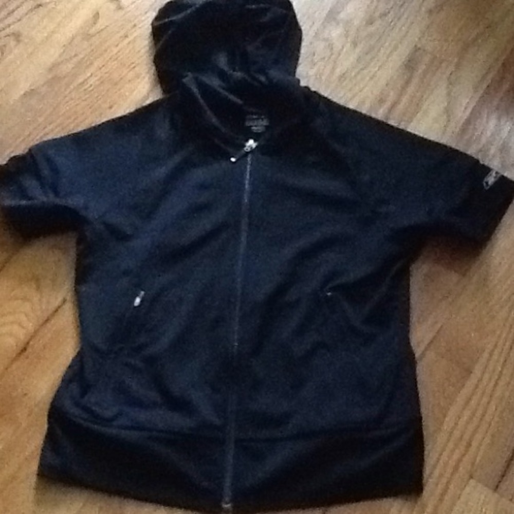Women's XS Hooded Short Sleeve Jacket, EUC